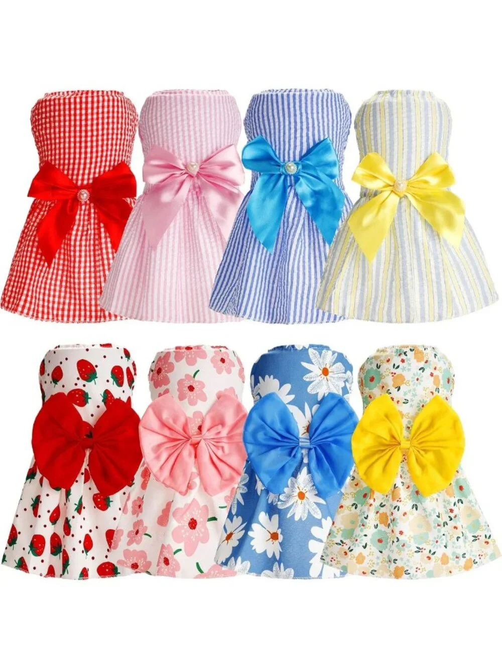 8 Cute Dog Dresses for Small Dogs & Puppies - Bowknot Skirts, Summer Apparel